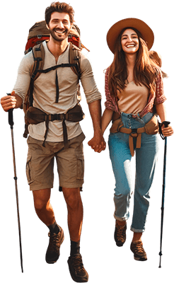 Happy hikers